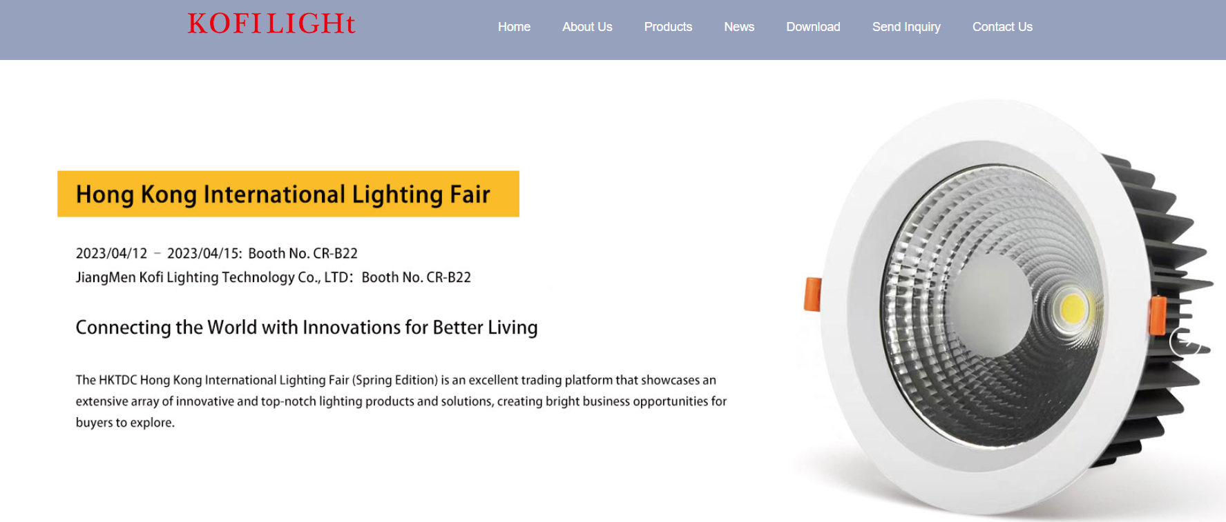 Monter nr CR-B22 på Hong Kong International Lighting Fair